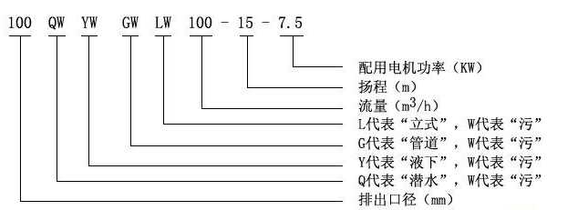 QW潛水泥漿泵型號(hào)意義